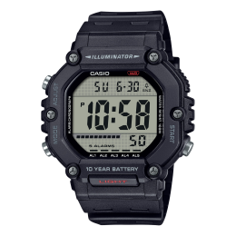 Casio - Montre Homme  Timeless digitale noire - ref AE-1600H-1AVEF