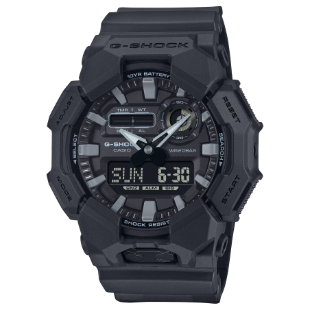 Casio - Montre Homme  G-Shock Black on Black - ref GA-010-1A1ER