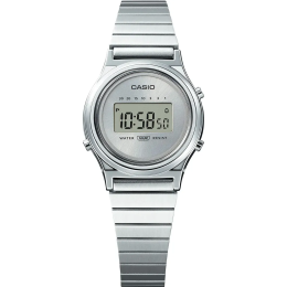 Casio - Montre Femme  Round New Design grise avec bracelet en acier - ref LA700WE-7AEF