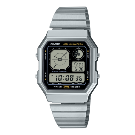 Casio - Montre Homme  Vintage noire - ref A130WE-1AEF