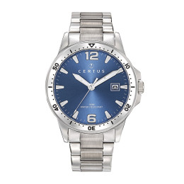 Certus - Montre Homme  bleue bracelet en acier - ref 616457