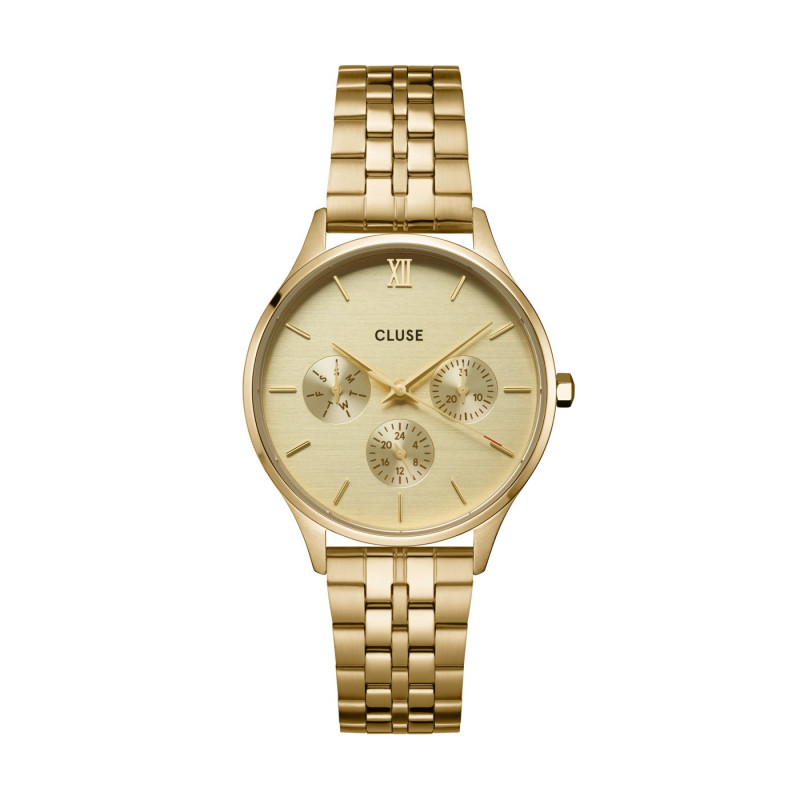 Cluse - Montre Femme  Minuit Multifonction acier doré - ref CW10701