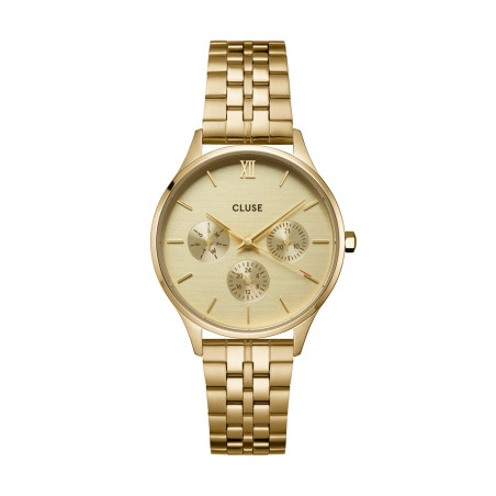 Cluse - Montre Femme  Minuit Multifonction acier doré - ref CW10701