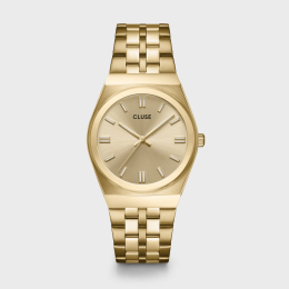 Cluse - Montre Femme  Retro 70's acier doré - ref CW35104
