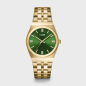 Cluse - Montre Femme  Retro 70's verte acier doré - ref CW35105