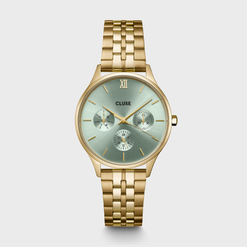 Cluse - Montre Femme  Minuit Multifonction verte - ref CW10709