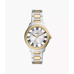 Fossil - Montre Femme  Gilmore grise acier bicolore - ref ES5396