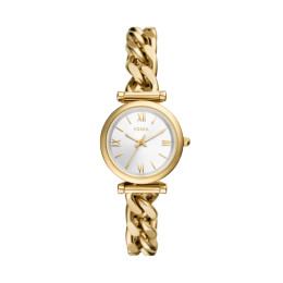 Fossil - Montre Femme  Carlie blanche acier doré - ref ES5329