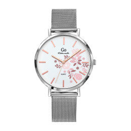 Girl Only - Montre Femme  blanche à motif fleurs - ref 695910