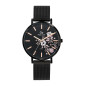Girl Only - Montre Femme  noire à motif fleurs - ref 695912