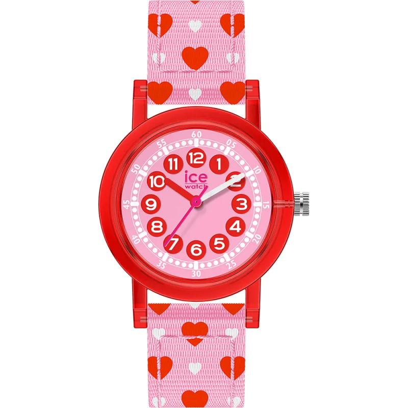 Ice Watch - Montre Junior  Ice Learning Love rose avec bracelet en nylon - ref 22690