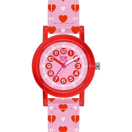 Ice Watch - Montre Junior  Ice Learning Love rose avec bracelet en nylon - ref 22690