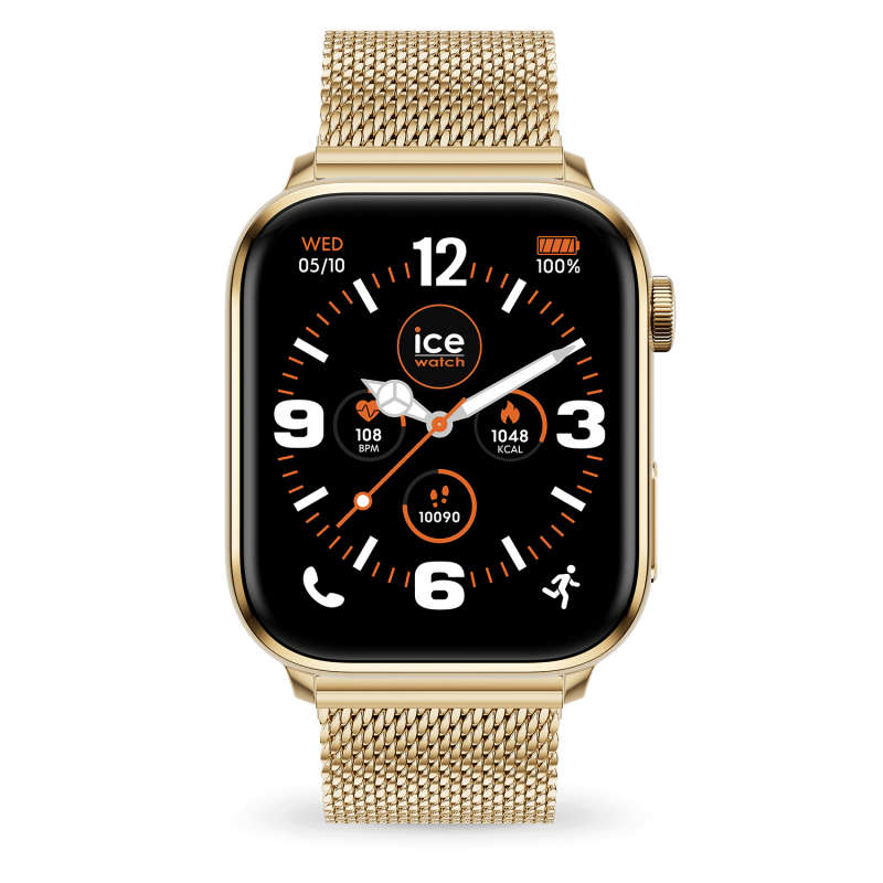 Ice Watch - Montre Mixte  connectée Ice Smart 3.0 doré jaune - ref 024656