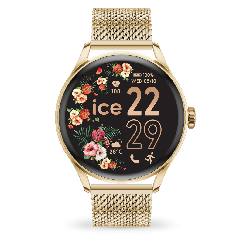 Ice Watch - Montre Femme  connectée Ice Smart 2.0 doré jaune - ref 24655