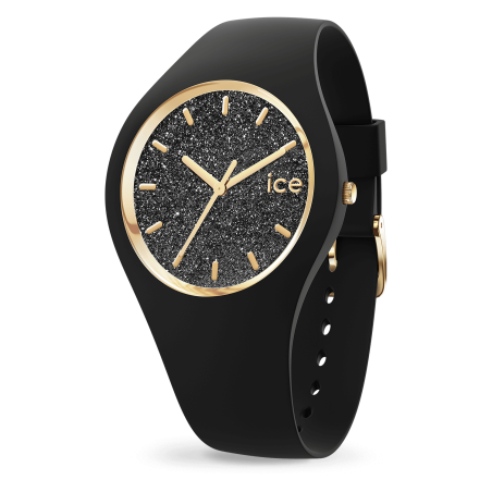 Ice Watch - Montre Mixte  Ice Iconic Glitter noire - ref 024520
