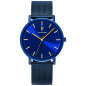 Pierre Lannier - Montre Homme  Essential bleu bracelet milanais - ref 218F466