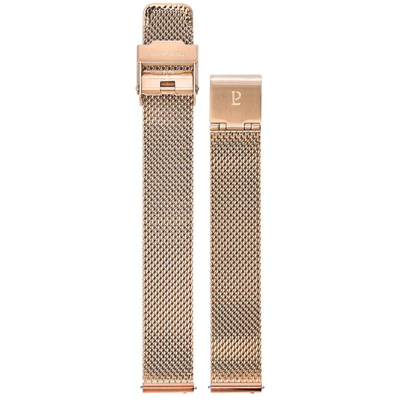 Pierre Lannier - Montre Femme Bracelet  acier milanais doré rose 14 mm - ref BRA010A1455