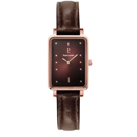 Pierre Lannier - Montre Femme  Ariane chocolat bracelet en cuir - ref 050K984