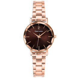 Pierre Lannier - Montre Femme Coffret  Multiples marron bracelet chaîne à perles naturelles Tallia - ref 175F988