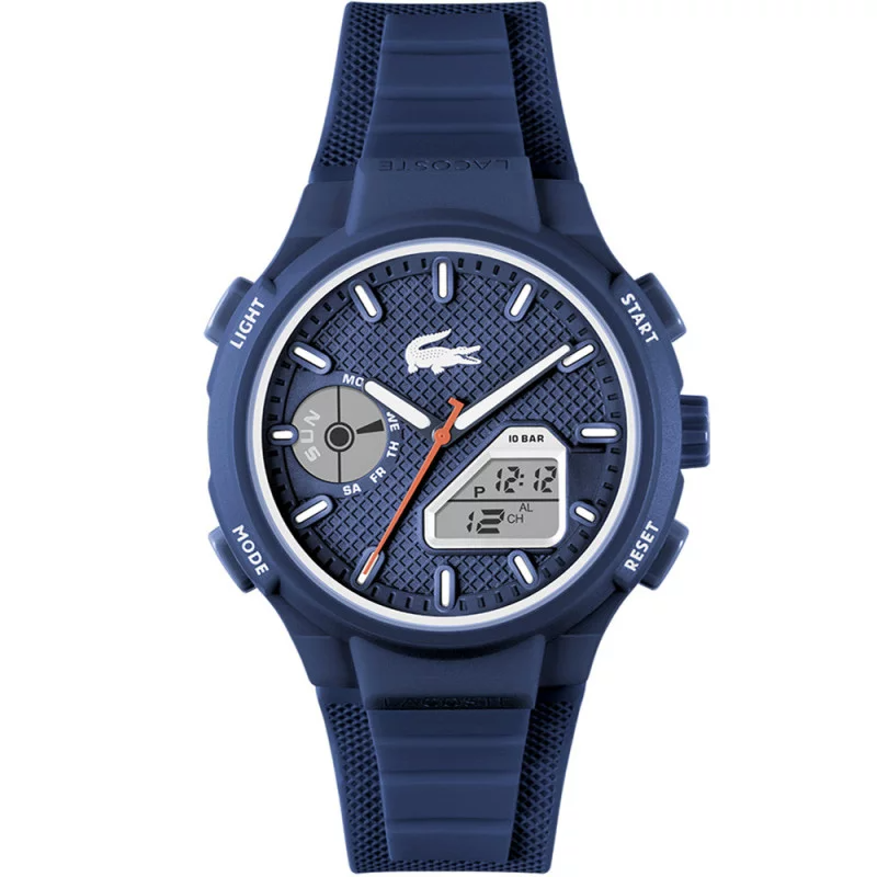 Lacoste - Montre Homme  LC33 bleue bracelet silicone - ref 2011370