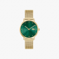 Lacoste - Montre Homme  Crocorigin verte bracelet acier doré - ref 2001356