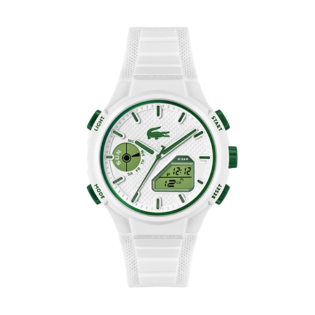 Lacoste - Montre Homme  LC33 blanche et verte - ref 2011364