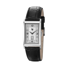 LIP - Montre Mixte  Churchill T24 grise et blanche cuir noir - ref 671270