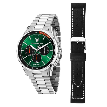 Maserati - Montre Homme Coffret  Sorpasso Chronographe verte - ref R8873624002