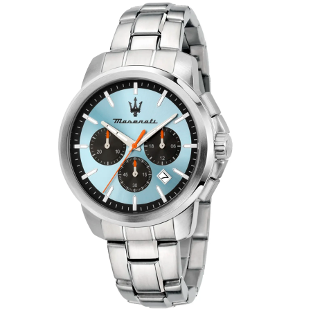 Maserati - Montre Homme  Successo bleue acier gris - ref R8873621044