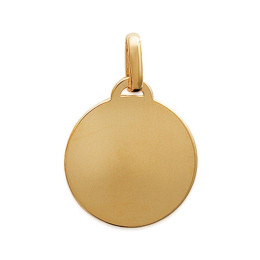 Anamila - Pendentif plaque ronde 2,2 cm plaqué or Ref 1018279