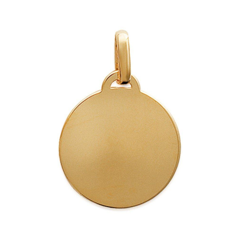 Anamila - Pendentif plaque ronde 2,2 cm plaqué or Ref 1018279
