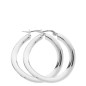 BIJOU COLLECTION - Boucles d'oreilles créoles argent gris Ref 1003225
