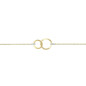 BIJOU COLLECTION - Bracelet deux anneaux avec diamant or jaune 9 carats Ref 1020117