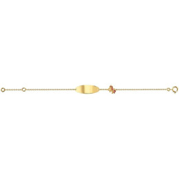BIJOU COLLECTION - Bracelet identité bébé licornes émail or 9 carats jaune Ref 1020158