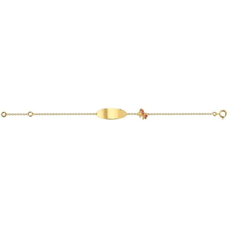 BIJOU COLLECTION - Bracelet identité bébé licornes émail or 9 carats jaune Ref 1020158