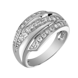 BIJOU COLLECTION - Bague avec oxyde argent massif rhodié Ref 1021063