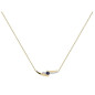 BIJOU COLLECTION - Collier saphir 0,24 ct et diamants 0,014 ct or bicolore 9 carats Ref 1021076