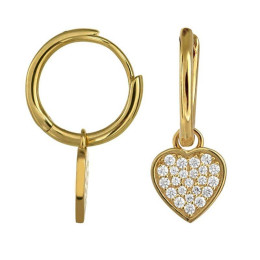 BIJOU COLLECTION - Boucles d'oreilles créoles pendant en or jaune Ref 1021703