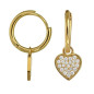 BIJOU COLLECTION - Boucles d'oreilles créoles pendant en or jaune Ref 1021703