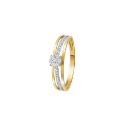 BIJOU COLLECTION - Bague pavage diamants 0,17 ct HSI or bicolore 18 carats Ref 1021704