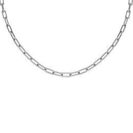 BIJOU COLLECTION - Collier maille large rectangle argent rhodié gris Ref 1021752