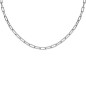 BIJOU COLLECTION - Collier maille large rectangle argent rhodié gris Ref 1021752