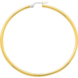 BIJOU COLLECTION - Boucles doreilles créoles lisses or jaune Ref 2535.10