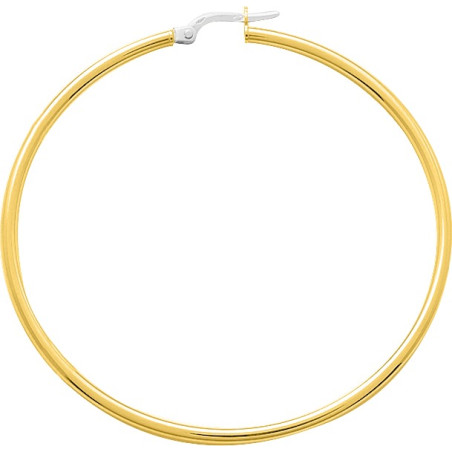 BIJOU COLLECTION - Boucles doreilles créoles lisses or jaune Ref 2535.10