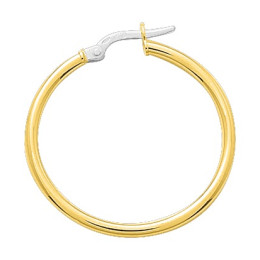 BIJOU COLLECTION - Boucles doreilles créoles lisses or jaune Ref 2535.5