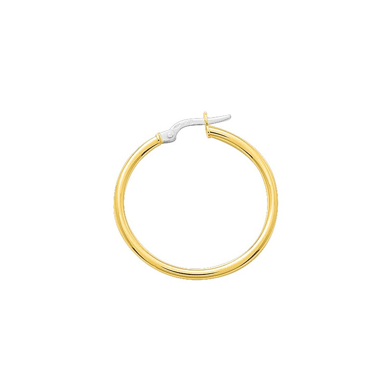 BIJOU COLLECTION - Boucles doreilles créoles lisses or jaune Ref 2535.5