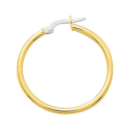 BIJOU COLLECTION - Boucles doreilles créoles lisses or jaune Ref 2535.5