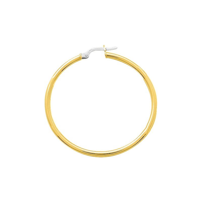 BIJOU COLLECTION - Boucles doreilles créoles lisses or jaune 18 carats Ref 2535.7