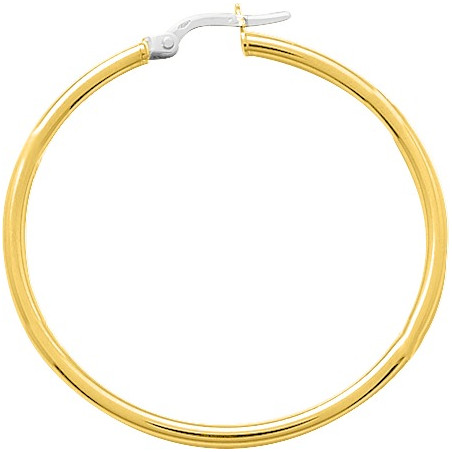 BIJOU COLLECTION - Boucles doreilles créoles lisses or jaune 18 carats Ref 2535.7