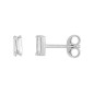 BIJOU COLLECTION - Boucles doreilles clous avec oxydes or blanc 9 carats Ref 297059.Z1